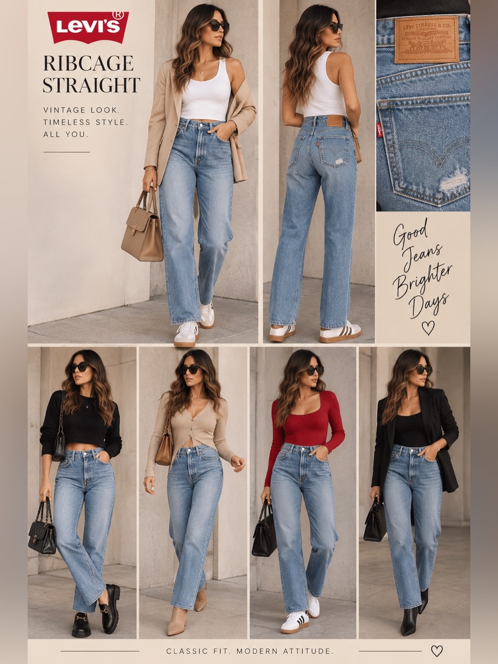Levys Ribcage Straight High-Rise Women’s Jeans - Blue